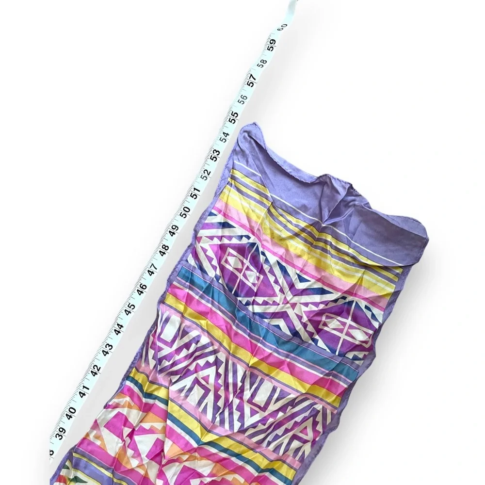 Tribal silk long scarf